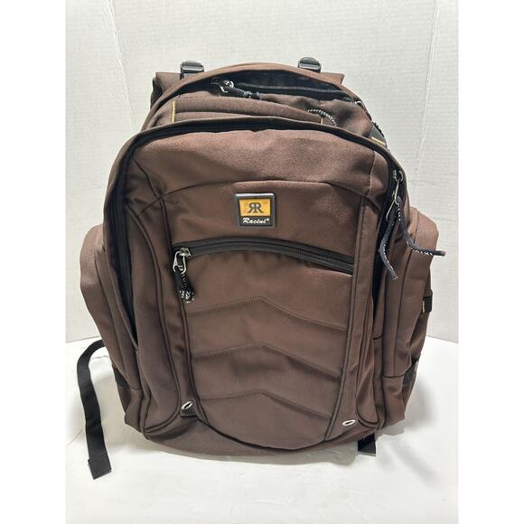 Racini Bags Sports Backpack Heavy Duty Laptop Brown Med Large